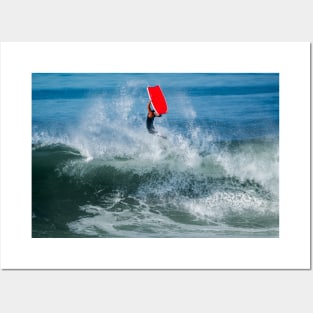 Bodyboarder in action Posters and Art